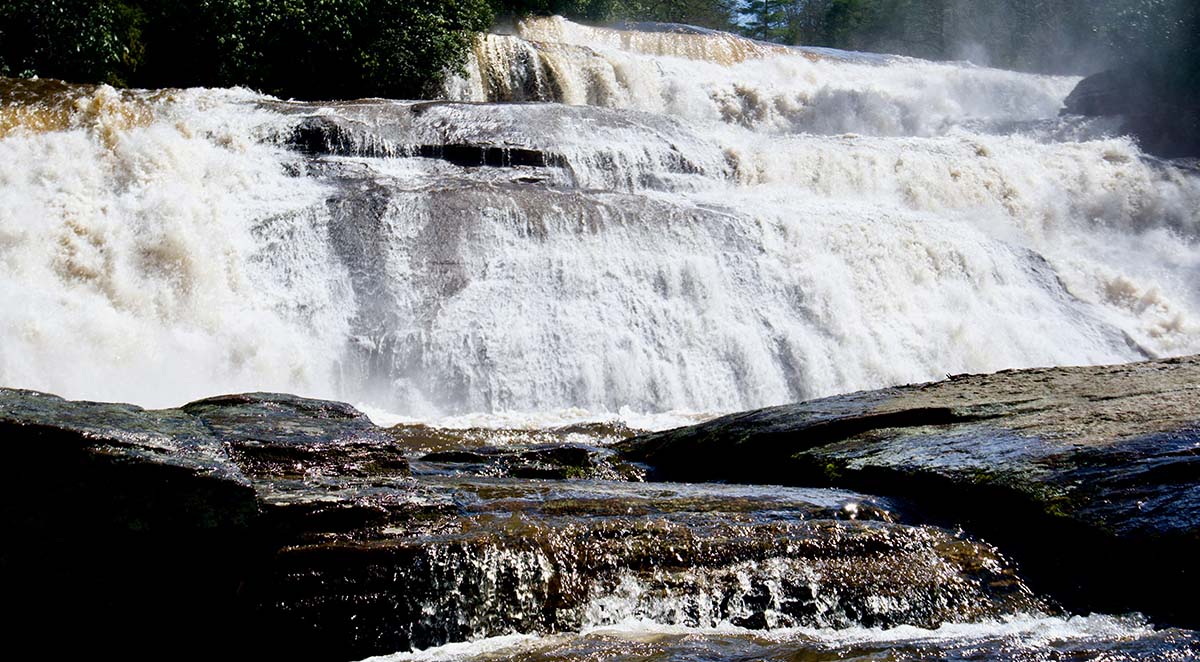 moderate_waterfall_hikes_triple_falls_dupont image Best Summertime Hikes Around Waterfalls In Asheville